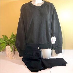 FP Movement by Free People Sweatshirt Crewneck SZ-Med & Leggings SZ-Med/Lg